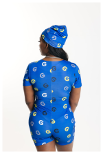 G Print Romper (Royal Blue) - Image 2